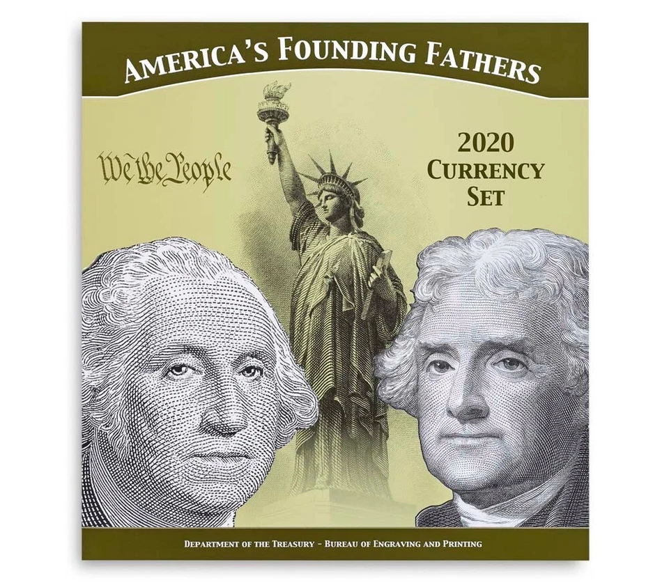 2020 America's Founding Fathers Currency Set Match Serial Numbers $1, 2 UNOPENED - Image 4 of 4