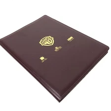 Warner Brothers Brown Leather Folder Organizer Portfolio MGM/HBO/New Line