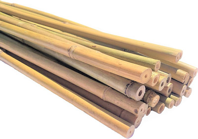 25 Pack 4FT Natural Bamboo Poles Garden Plant Support Stakes, 1/2 Inch Diameter