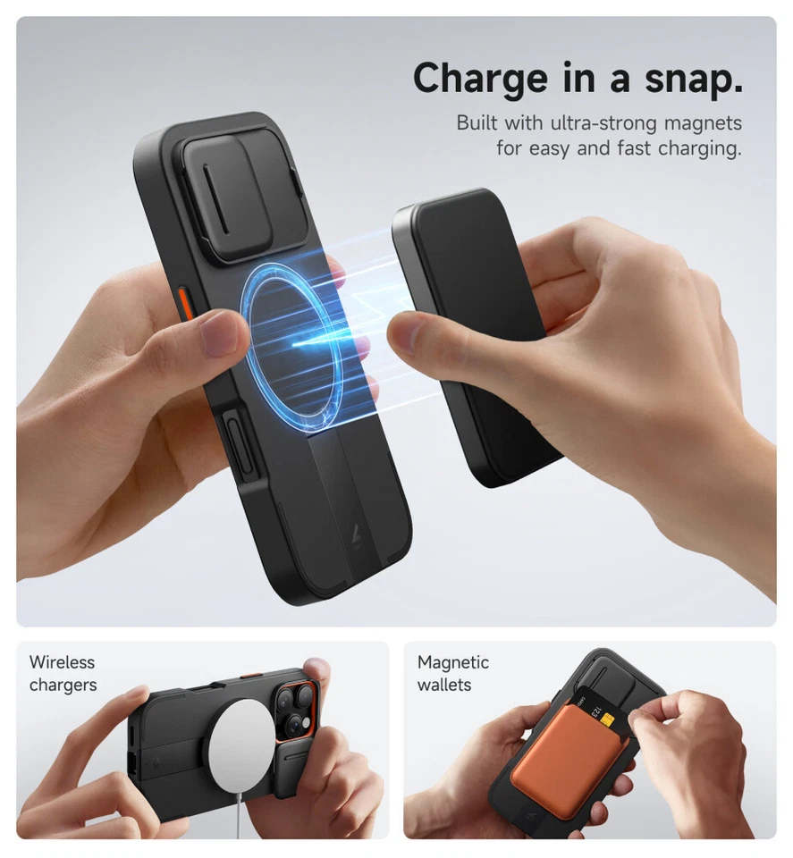 Funda Suritch para iPhone 12/13/14/15/16/Pro Max Plus con cubierta de cámara MagSafe Foto 2 de 4