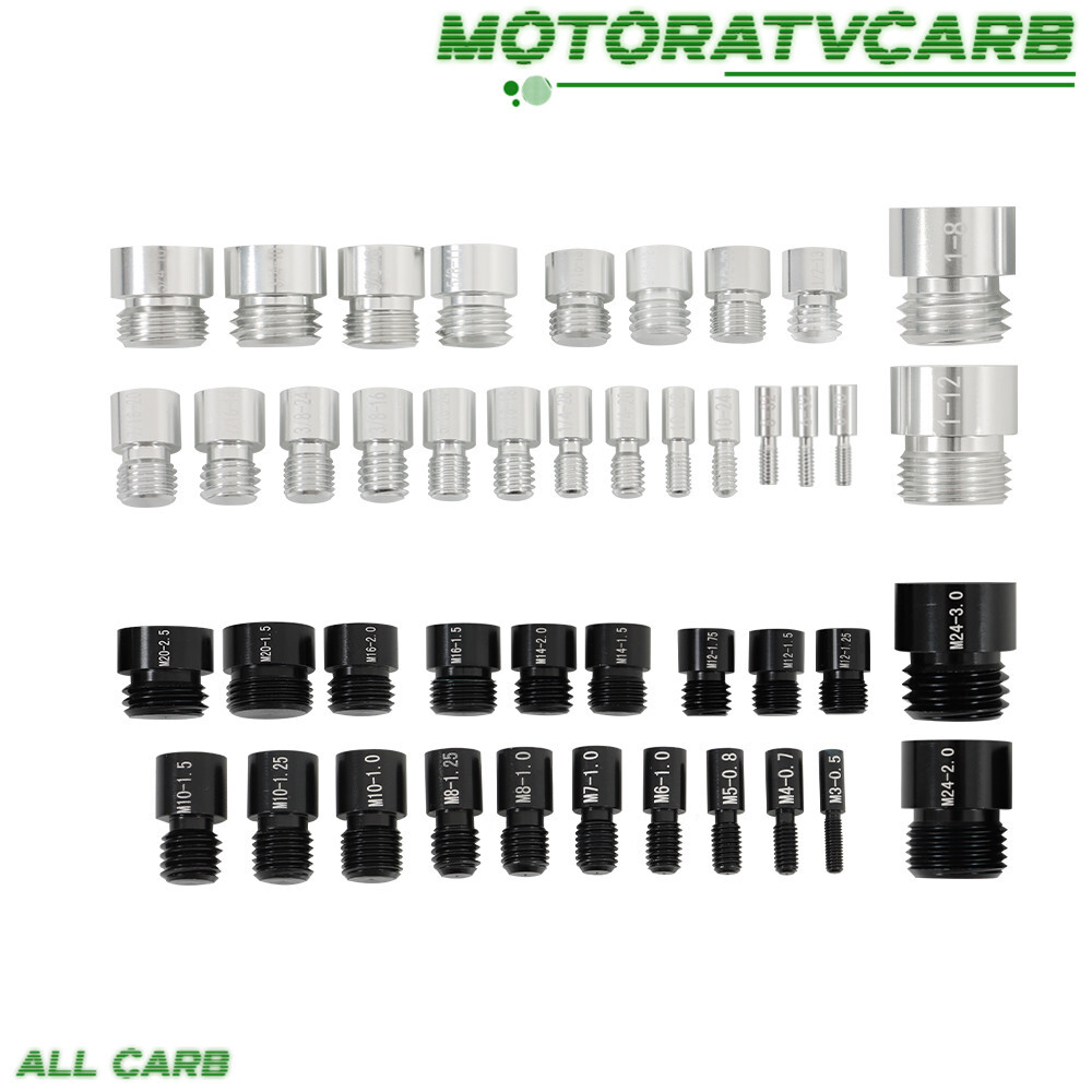 ALL-CARB 23 Metric and 21 Inch Nut and Bolt Thread Checker in Case 44 PCS