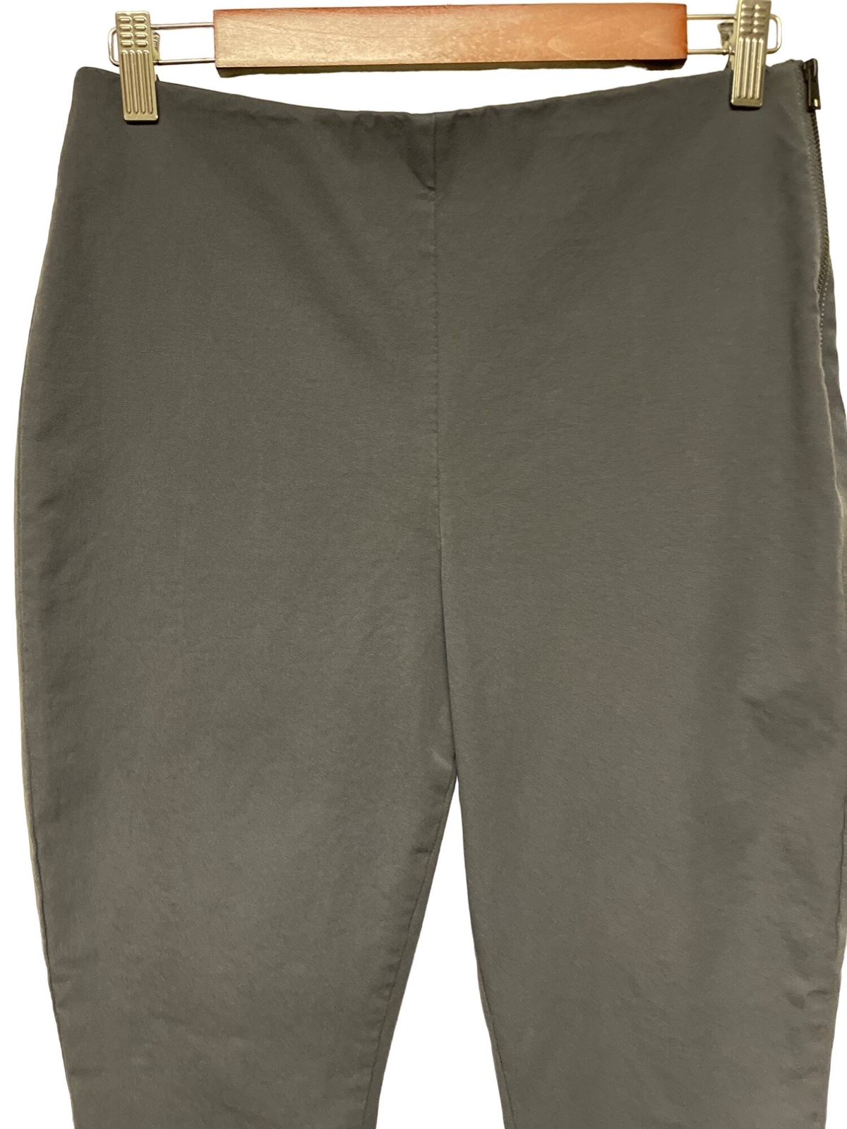 Everlane Side Zip Stretch Cotton Pants Grey Women… - image 3