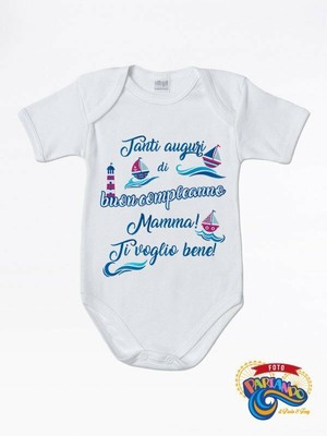 Body Neonato Neonata Tanti Auguri Di Buon Compleanno Mamma Ti Voglio Bene Ebay