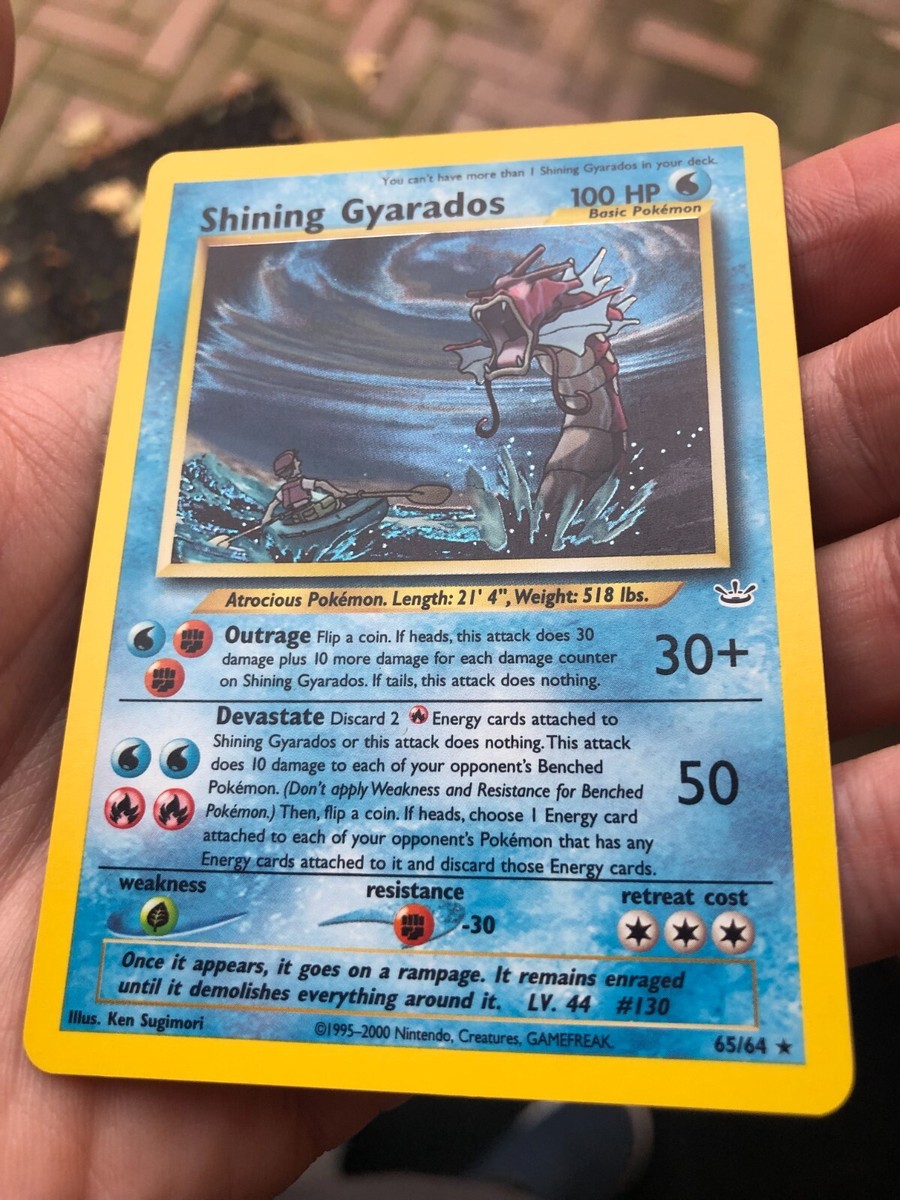 Pokemon Card English 2001 Neo Revelation Shining Gyarados 65 Pokemon Card English 2001 Neo Revelation Shining Gyarados 65