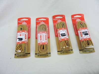 Lot of 4 KIWI Outdoor Round Laces Gold/Brown 72 in 1 Pair