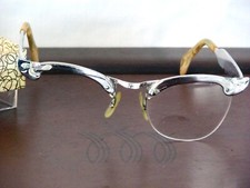 Vintage COC Eyeglasses Silver Granny Glasses 5 1/2 Eye Glass Frames