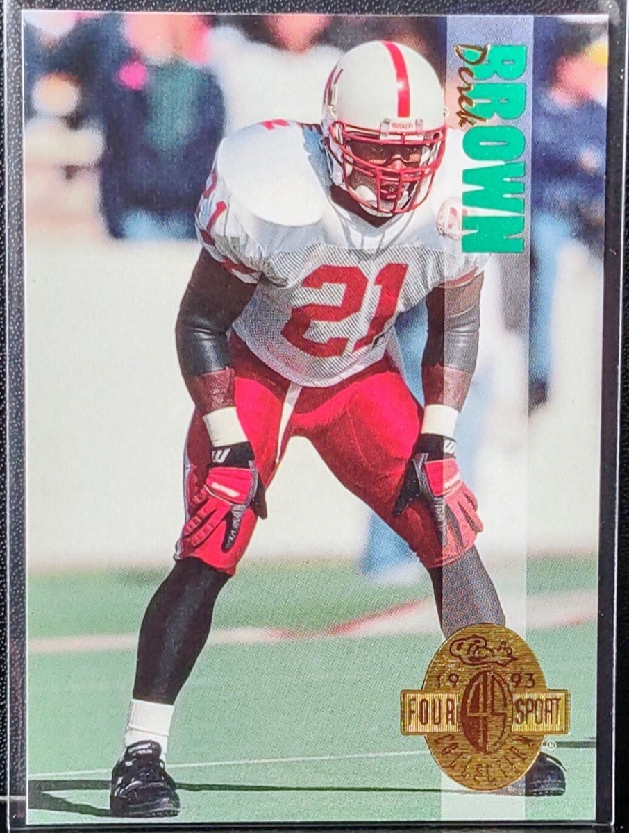 1993 Classic Four Sport Collection Derek Brown RC #115 Nebraska