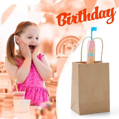 Bulk Kraft Paper Bags Gift Shopping Carry Craft Brown Retail Bag with Handles AU - Picture 4 of 11