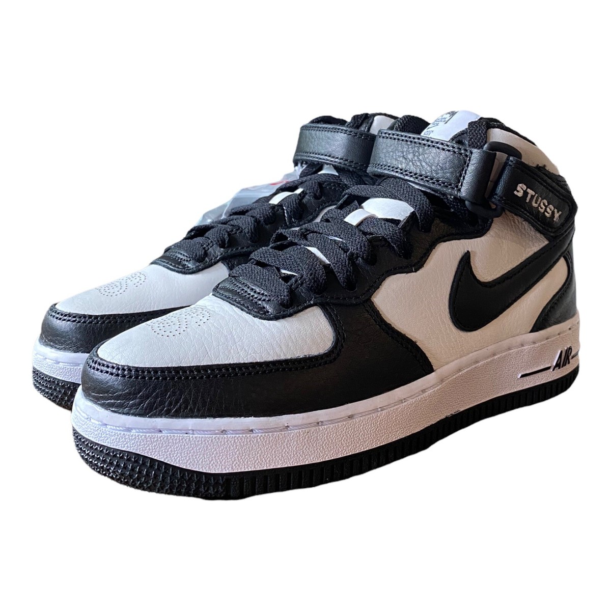 Nike Air Force 1 Mid Stussy Black White Panda DJ7840-002 Men's