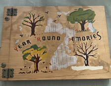Vintage Year Round Memories Photo Wooden Cover Photo Album