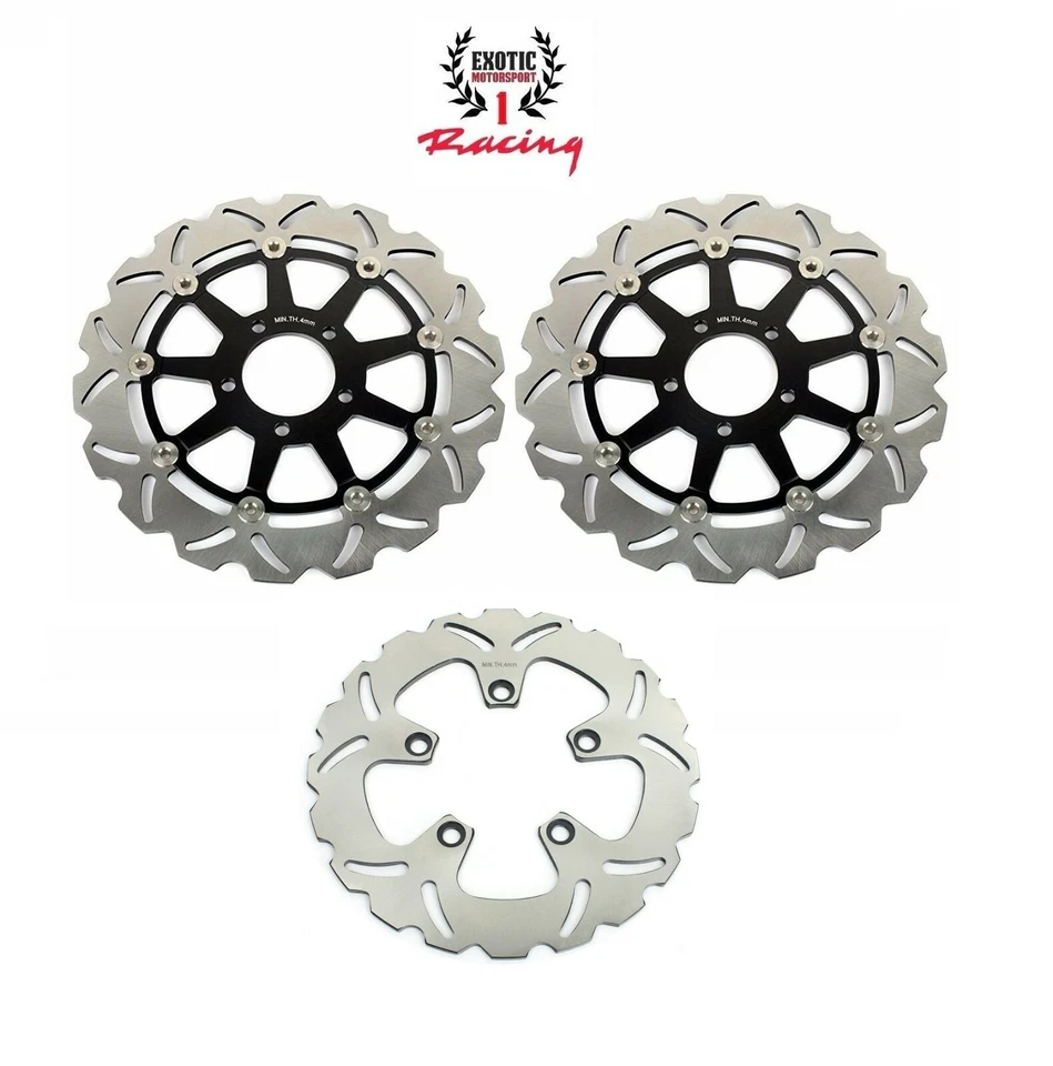 Front & Rear Brake Disc Rotors and Pads Set For Suzuki Hayabusa 1300 1999-07 - Image 2 of 4