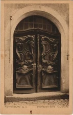 Old postcard Rothenburg-Grombach house Germany (1074485)