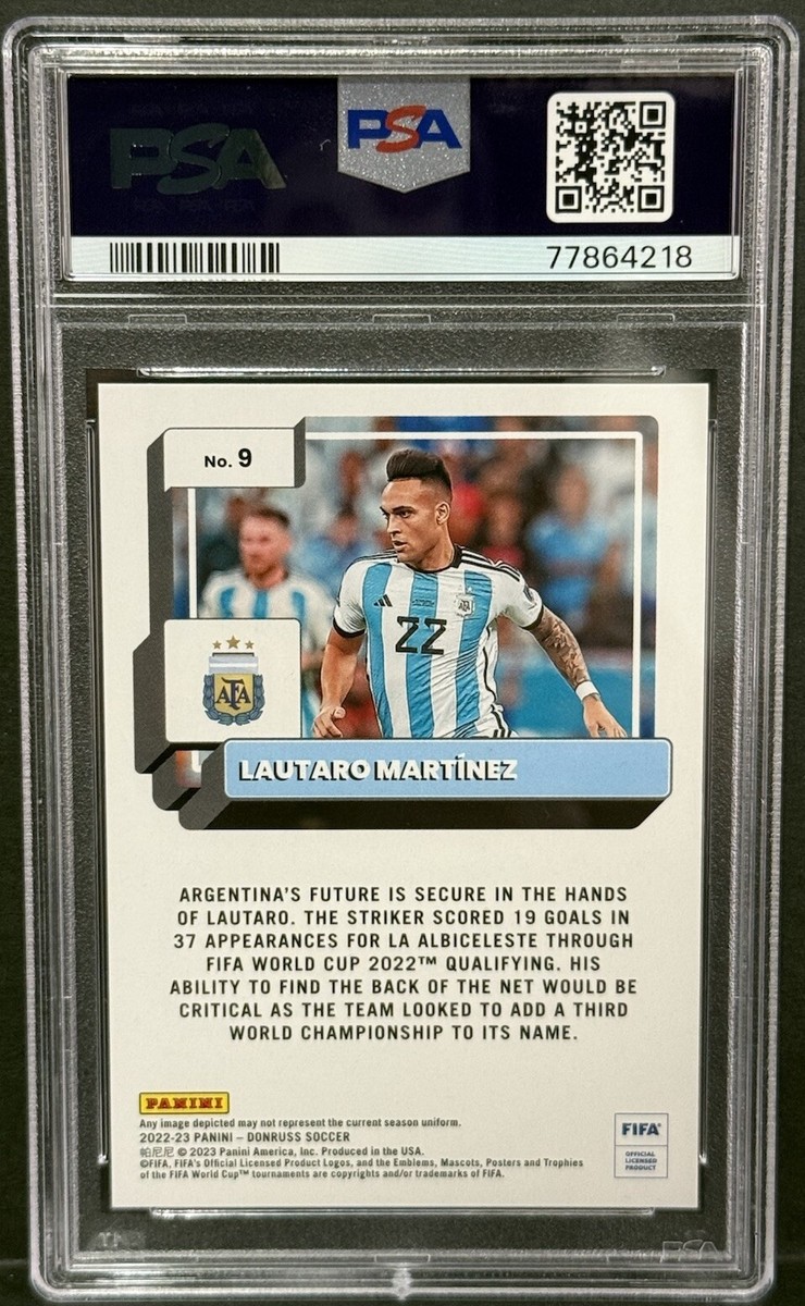 2022-23 Panini Donruss FIFA Argentina Lautaro Martinez Gold Foil