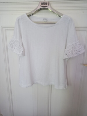 J.Crew Bluse Shirt L weiss