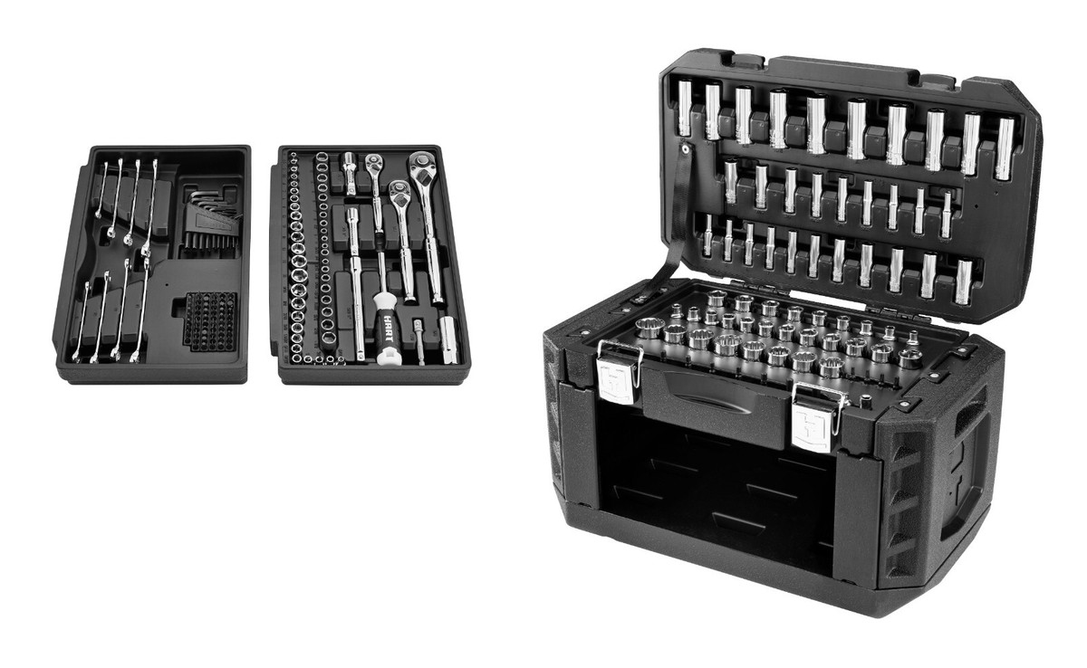 HART 215-Piece Mechanics Tool Set, Multiple Drive, Chrome