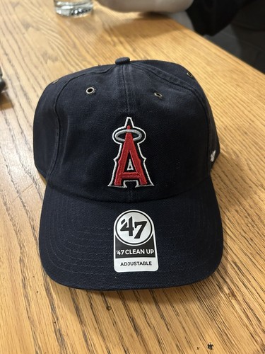 Anaheim Angels MLB ‘47 x Carhartt Adjustable Strapback Clean Up Hat Cap NWT Blue