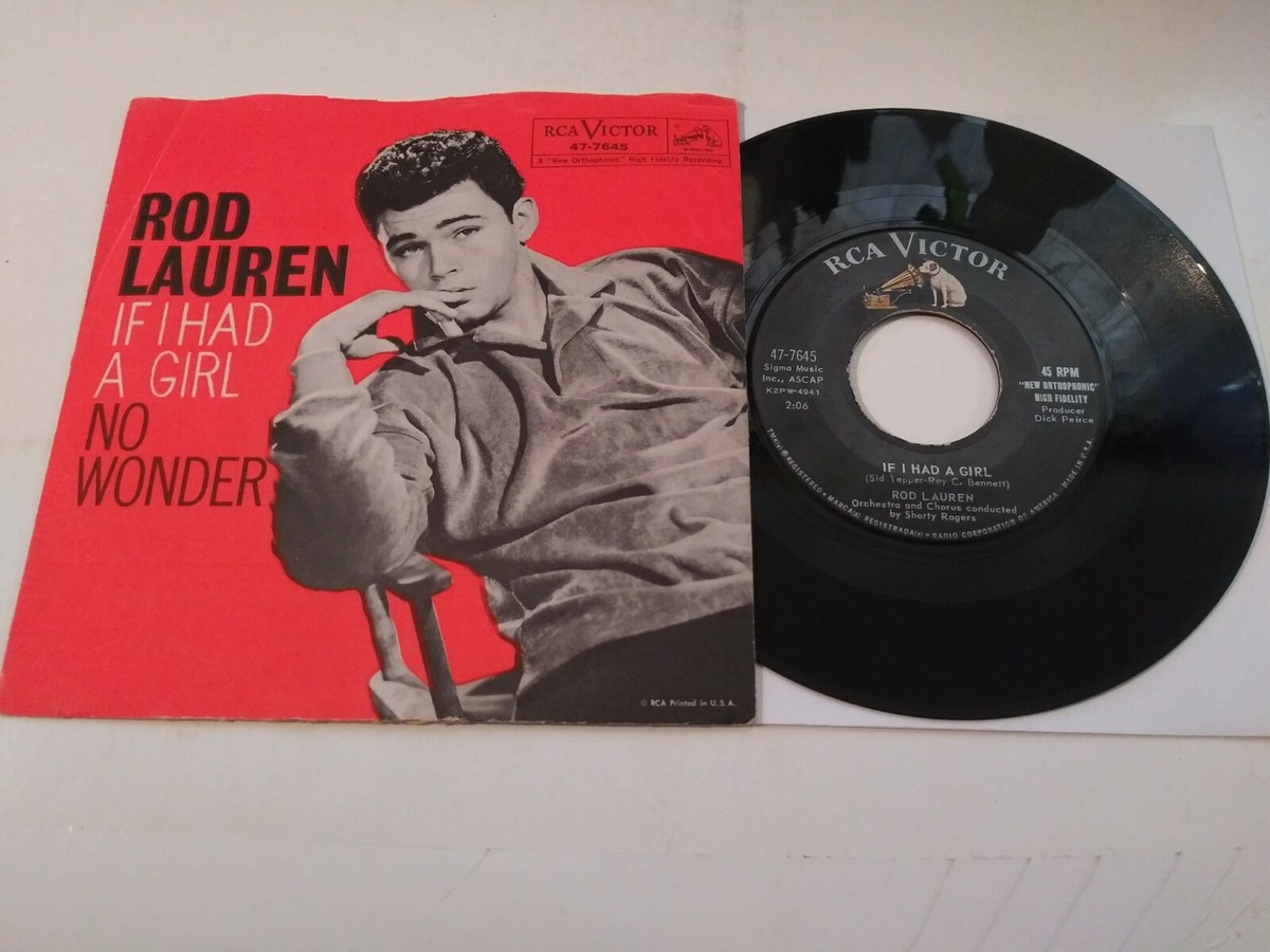 Rod Lauren ‎– If I Had A Girl VG Original 45RPM RCA 7645 Record
