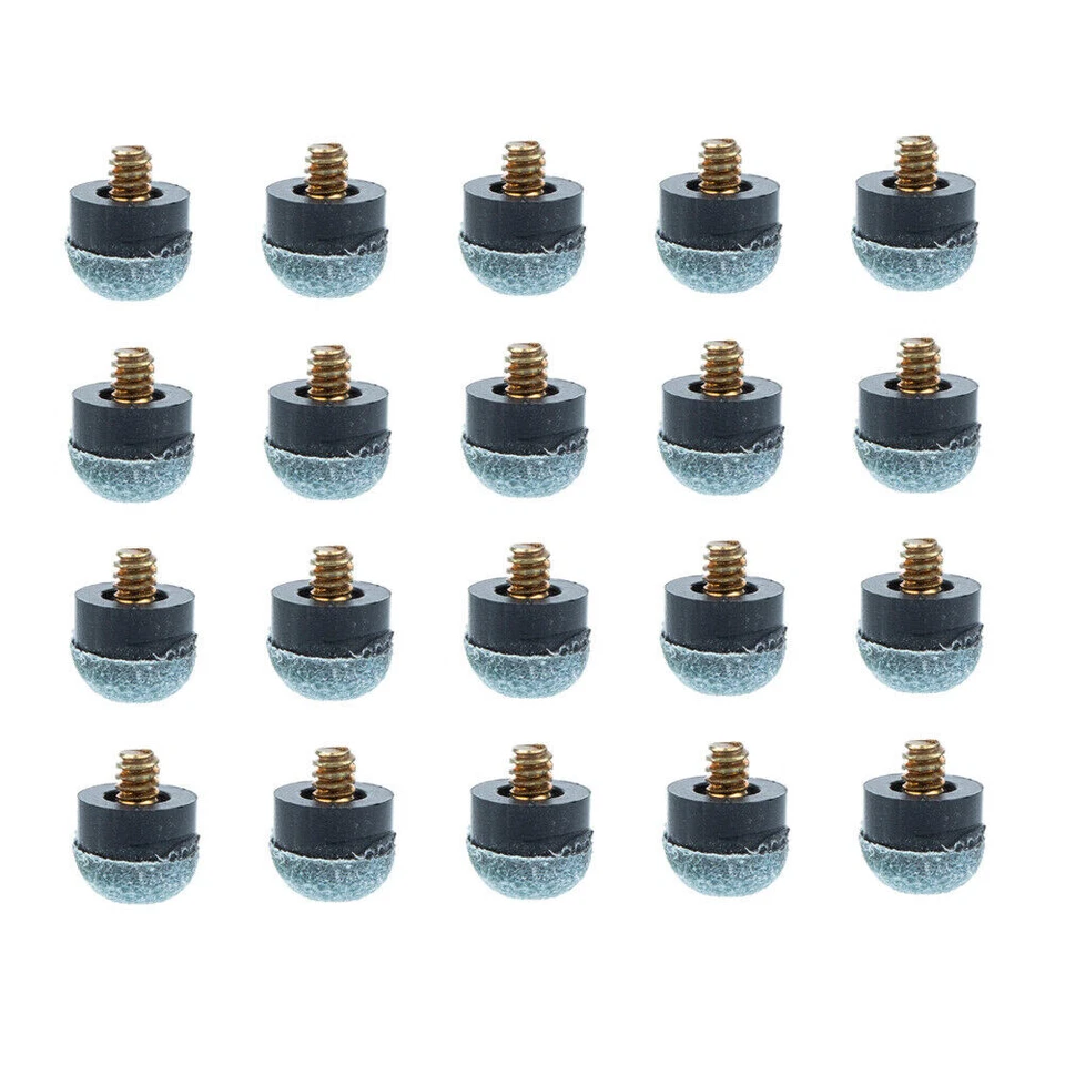 10-30Pcs 12mm Billiard Hard Leather Pool Cue Stick Screw-On Tips Replacement UK - Image 4 of 4