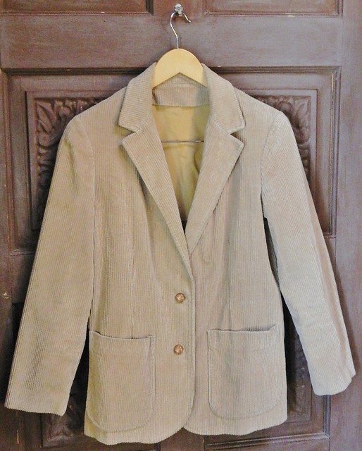 Womens Beige Corduroy Double Button Blazer Jacket Size Medium eBay