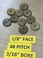 BOSTON GEAR BRASS G-140 SPUR GEAR 48 PITCH 40 TEETH POOR CONDITION DECOR ONLY 