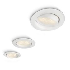 3 x 4W Philips Ellipse White Recessed LED Spotlights - BNIB