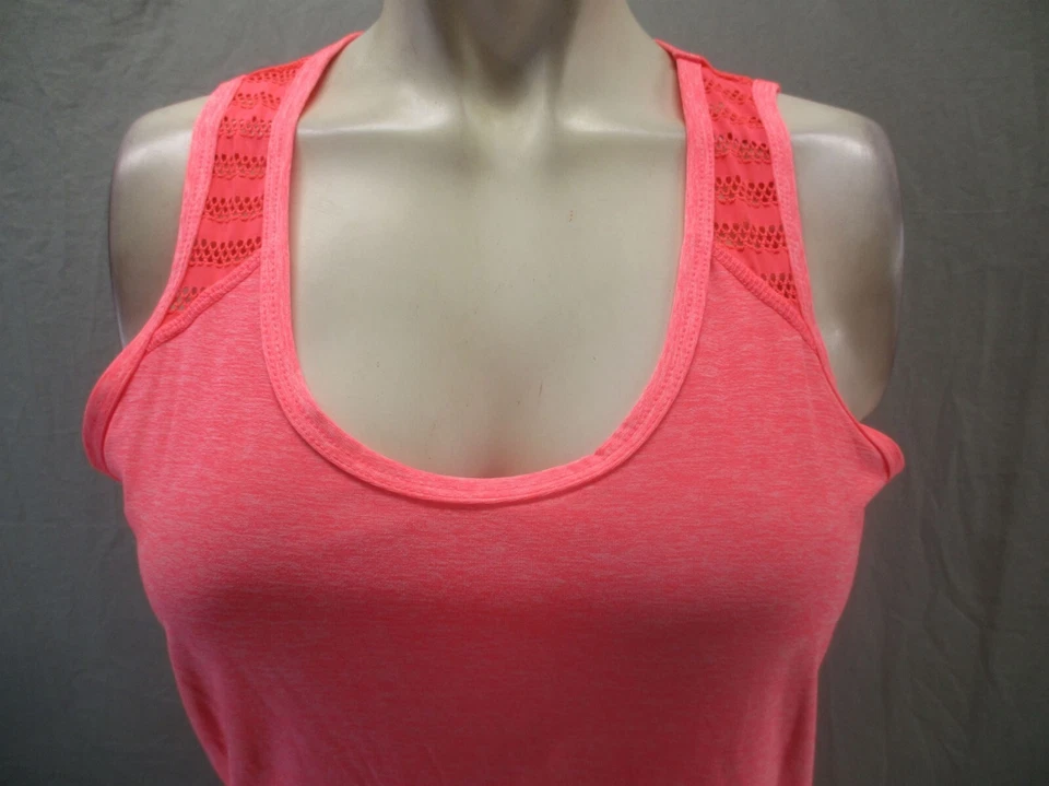 MARIKA Size S Womens Coral Mesh Scoop Neck Athletic Racer Back Slim Tank Top 996 - Image 2 of 4