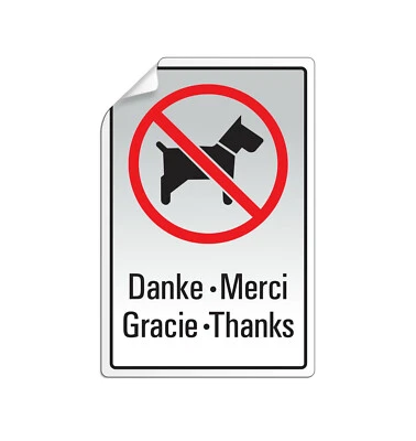 Folienschild Hundeverbot 130x90 Türaufkleber Piktogramm Nr.43725 - Bild 1 von 2