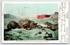 Fort Point And Golden Gate, San Francisco, California, Vintage Postcard