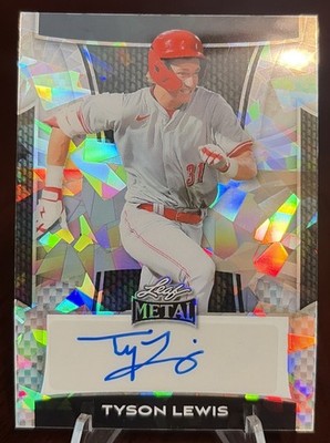 2025 Leaf Metal Prismatic Crystals White #BA-TL1 Tyson Lewis Auto 15/25