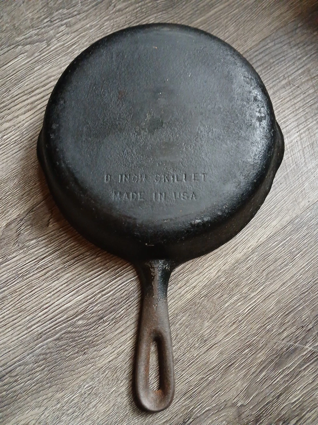Vtg Unmarked Wagner Ware Skillet No 5 Cast Iron Skillet 1960s ERA 8" Double Pour