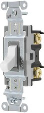 HUBBELL CSB120W SINGLE POLE WALL SWITCH 20A WHITE