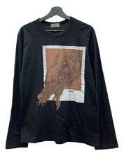 Yohji Yamamoto POUR HOMME Dragon Long Sleeve T-Shirt Size 3 Cotton Black