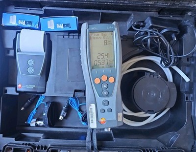 Testo 327-1 Abgasanalysegerät Set + IR Drucker Verbrennungsgas Tester HVAC
