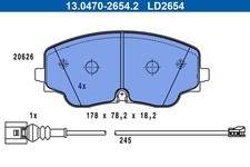 Bremsbelagsatz Scheibenbremse ATE Ceramic 13.0470-2654.2 für VW GOLF 8 CD1 DA1