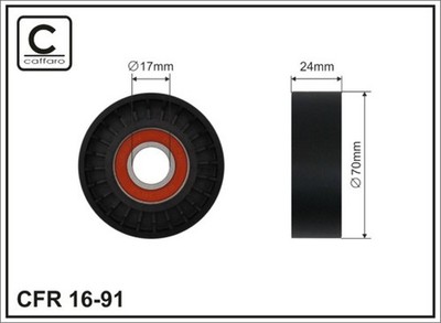 CAFFARO Spannrolle Keilrippenriemen 16-91 für AUDI GOLF 3C2 8P1 TOURAN ALTEA VW