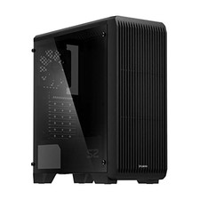 ATX Mid Tower Computer Case with 3X Pre-Installed 120mm Fan, Tempered Glass S2