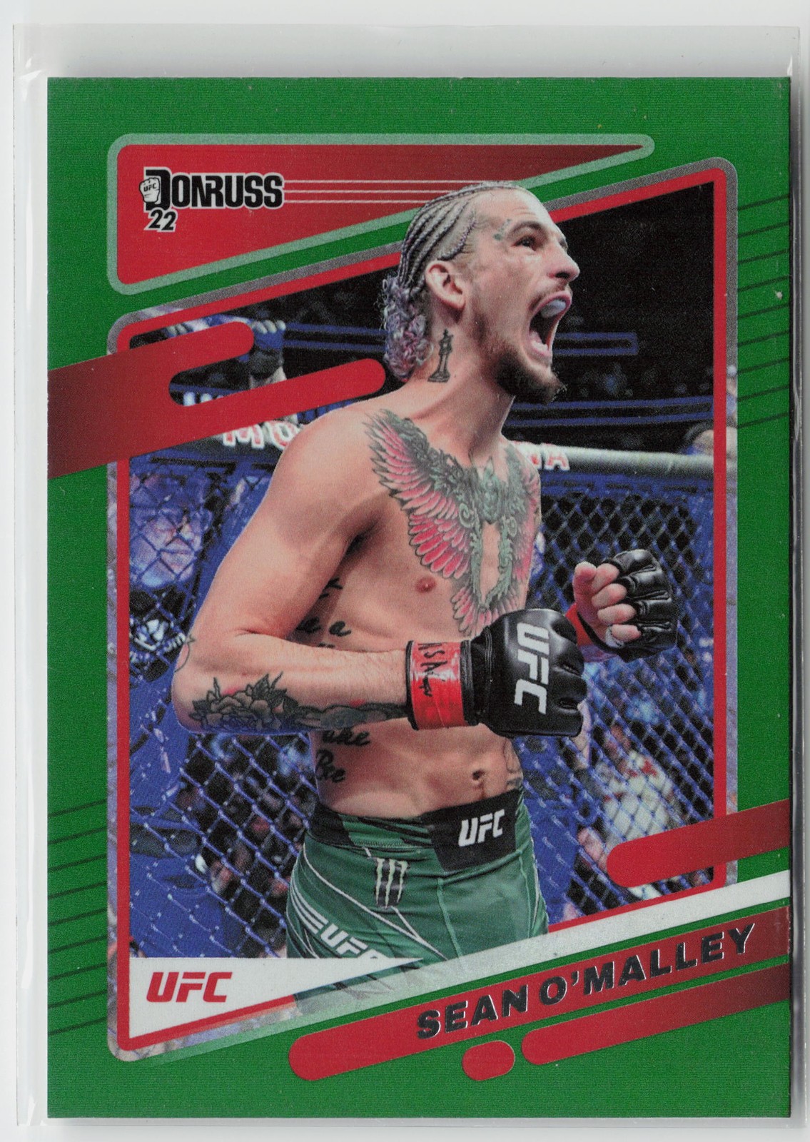 2022 Donruss UFC #48 Sean O'Malley Green Flood