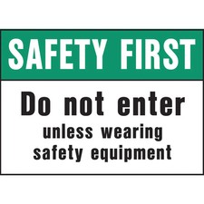 Hy-Ko&trade; Safety First Do Not Enter Sign 10" x 14" (5 pcs.)