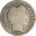 1897-S Barber Dime