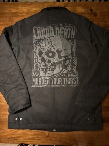 Men’s Liquid Death Black Jacket Size Large - Murder Your Thirst image 6