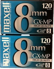 Maxell 8mm GX-MP High Quality 120 Camcorder Videotape BRAND NEW -Lot Of 2