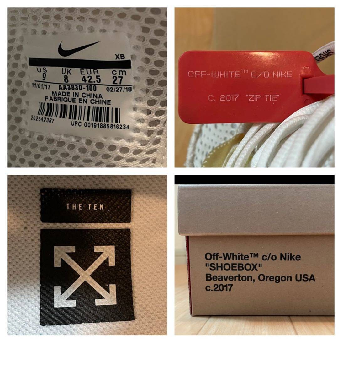 27cm THE10 OFF WHITE NIKE AIR PRESTO WHITE THE TEN Off White Nike Air Presto Whi thumbnail 9