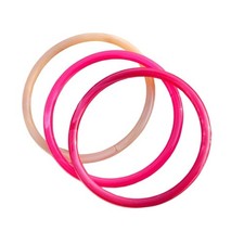 3Pcs Acrylic Resin Circle Acetate Plate Cuff Bracelet Colorful Geometric Wr - 02