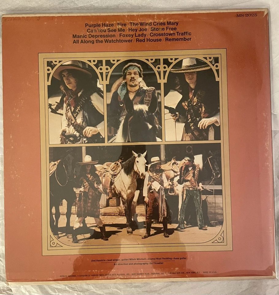 JIMI HENDRIX Experience Smash Hits NM LP 33 RPM 1969 Reprise MS 2025 No Poster - Image 2 of 4