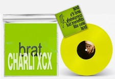 CHARLI XCX - Brat Tour Edition Bright Yellow Vinyl LP *SIGNED* + Bag. Sealed.