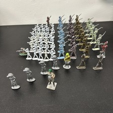 Lot of 66 Painted Lead Marching Toy Soldiers  More White Blue Purple  Green