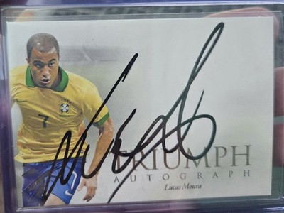 2020 Futera Unique Triumph Autograph Lucas Moura On-card Auto 4/5 Super Rare