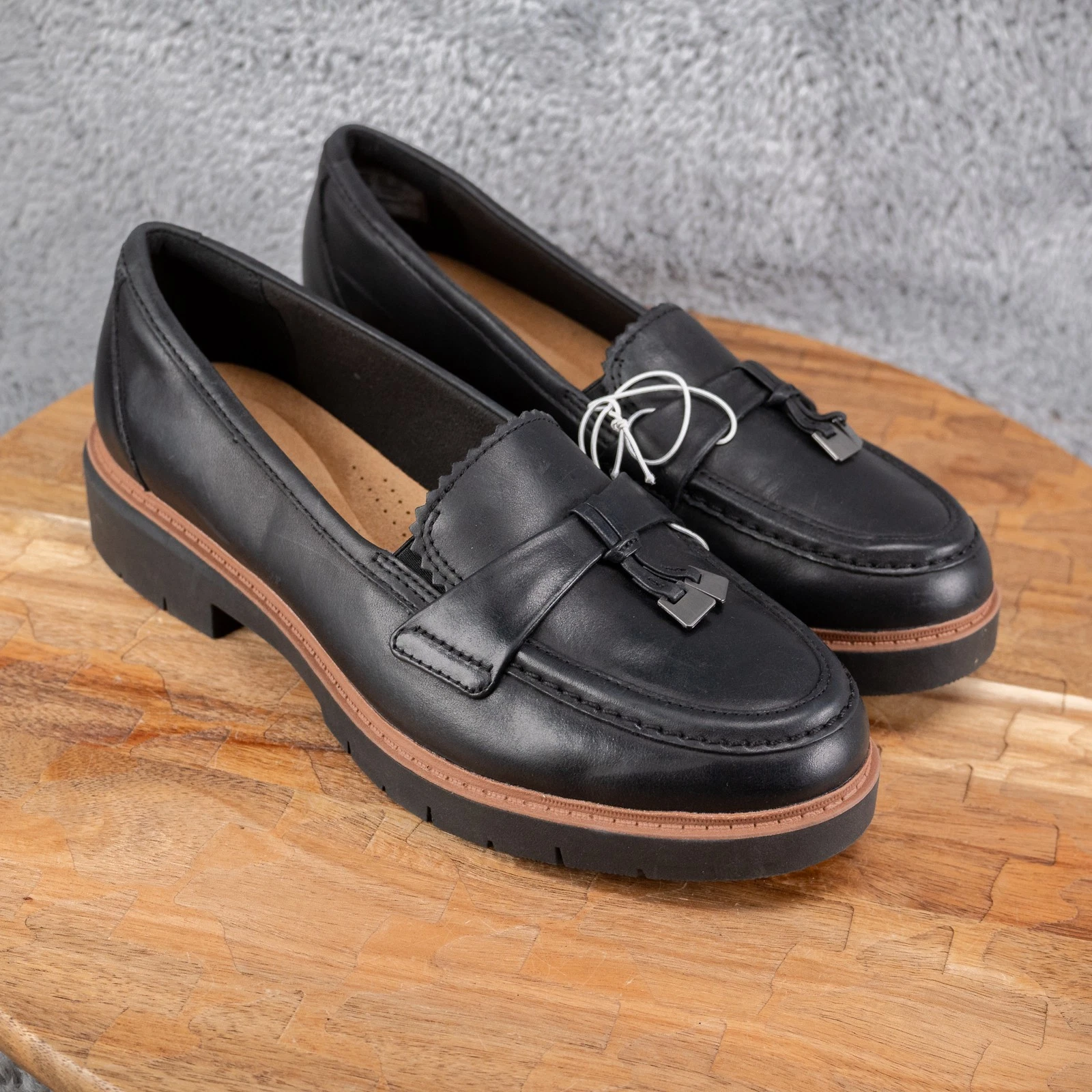 Mocassino donna Clarks Westlynn Bella pelle nera taglia 6 5
