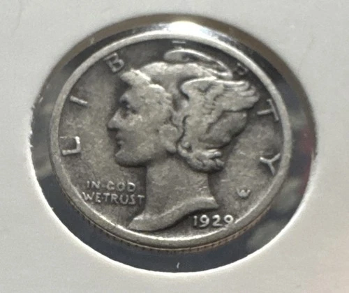 1929- Silver Mercury Dime Good Older Coin 90% Silver