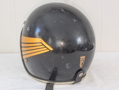 セキュリティ・セーフティ ARTHUR FULMER AF40 70s sizeM VTG 1970s ARTHUR FULMER AF40 SMALL MOTORCYLCE HELMET BLACK GOLD